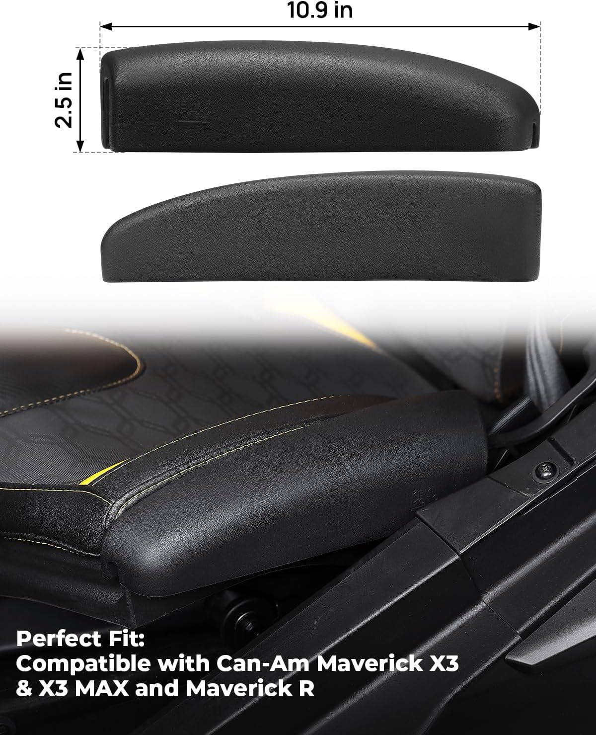 KEMIMOTO left and right pads paired on seat showing full-side coverage