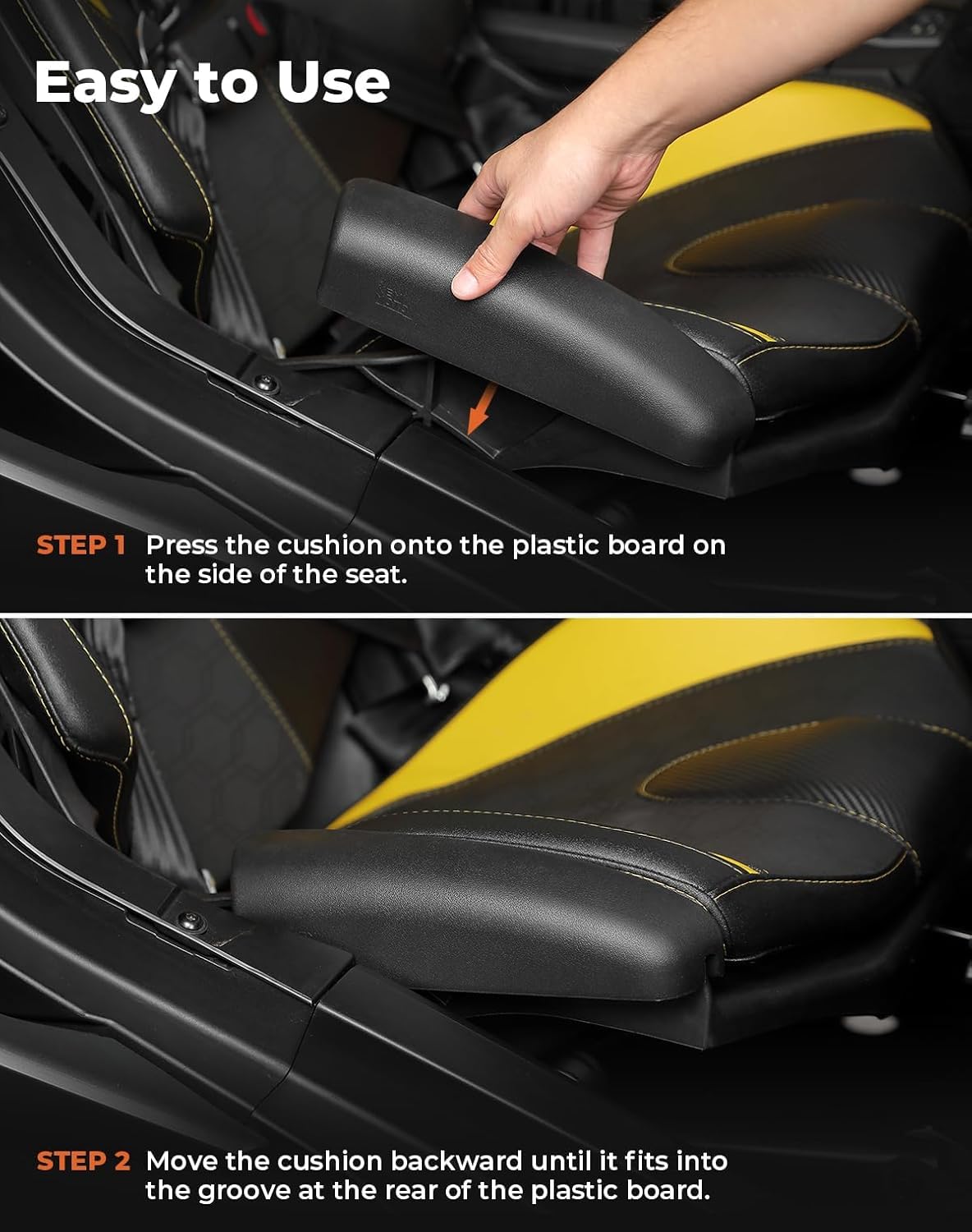 KEMIMOTO rider entering vehicle showing reduced thigh contact and safety