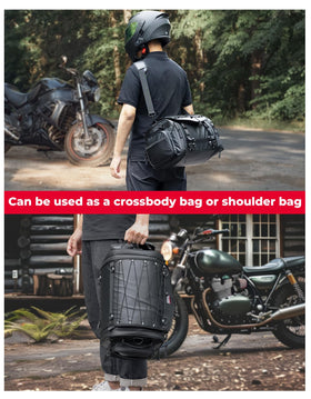 KEMIMOTO shoulder strap carrying bag off-bike showing easy portability