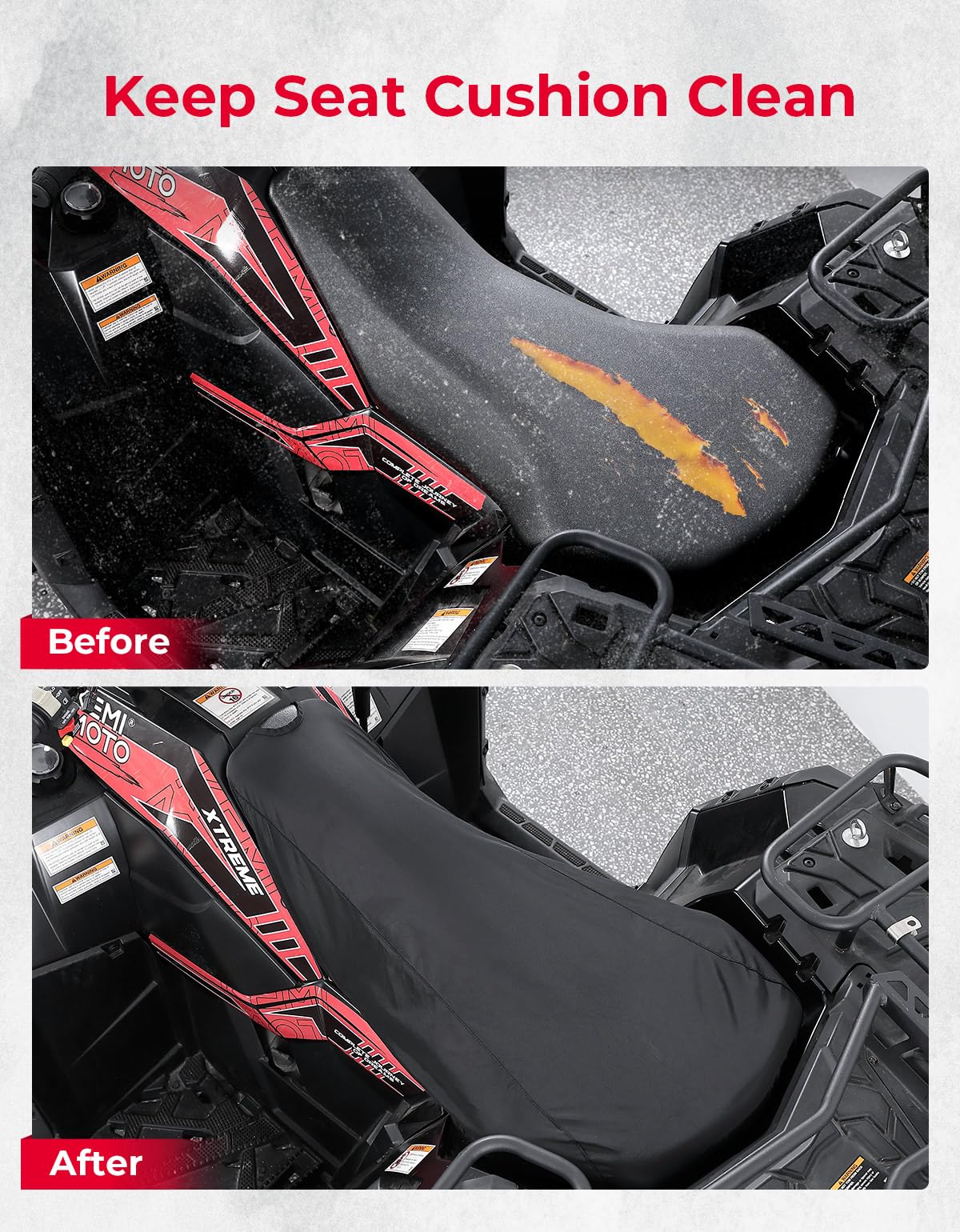 KEMIMOTO side and rear profile demonstrating secure fit benefit