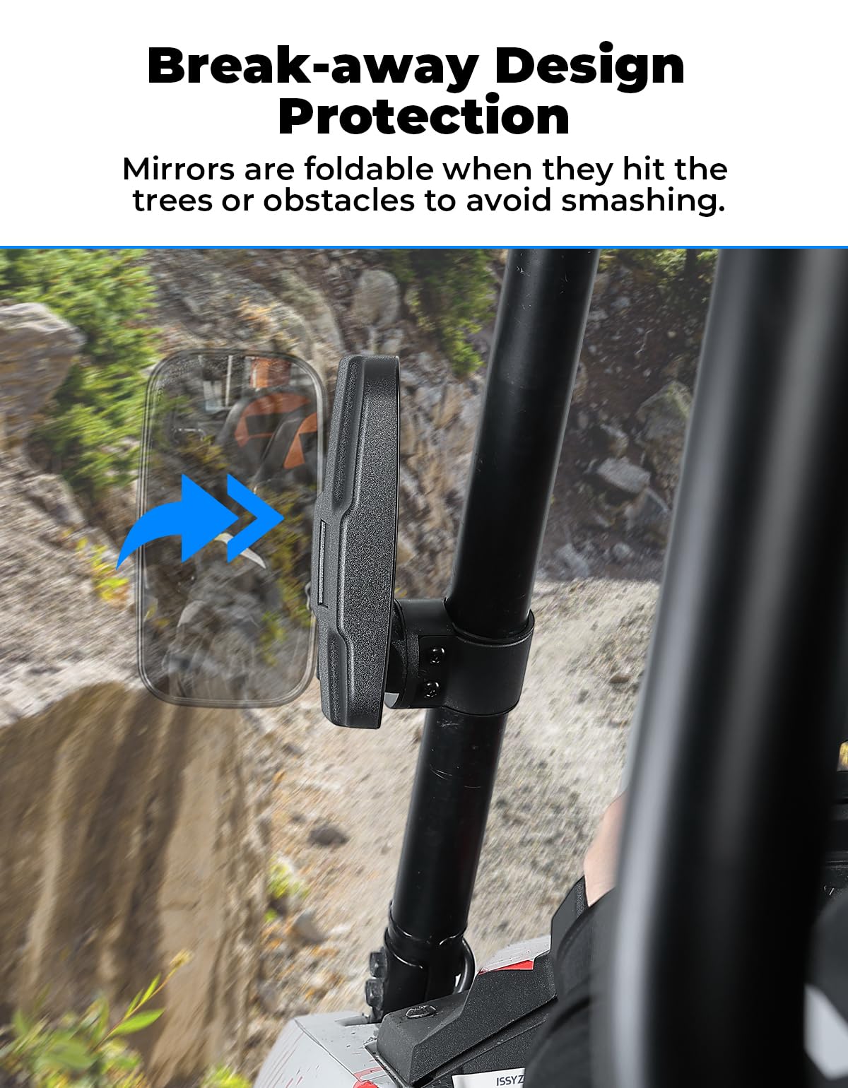 KEMIMOTO side mirror convex glass detail revealing wider field of view