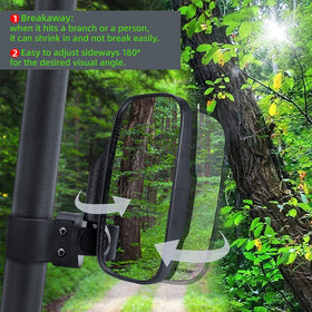 KEMIMOTO side mirror profile with 3.7x7.5 inch dimensions improves vertical view