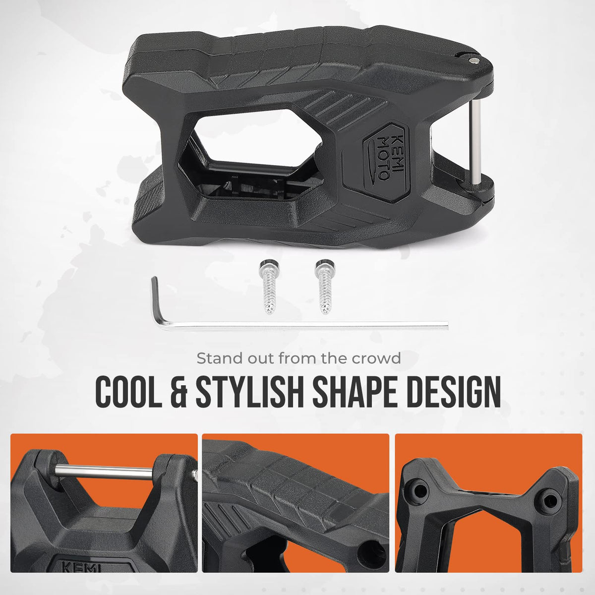 KEMIMOTO side profile highlighting sturdy ABS construction and slim fit