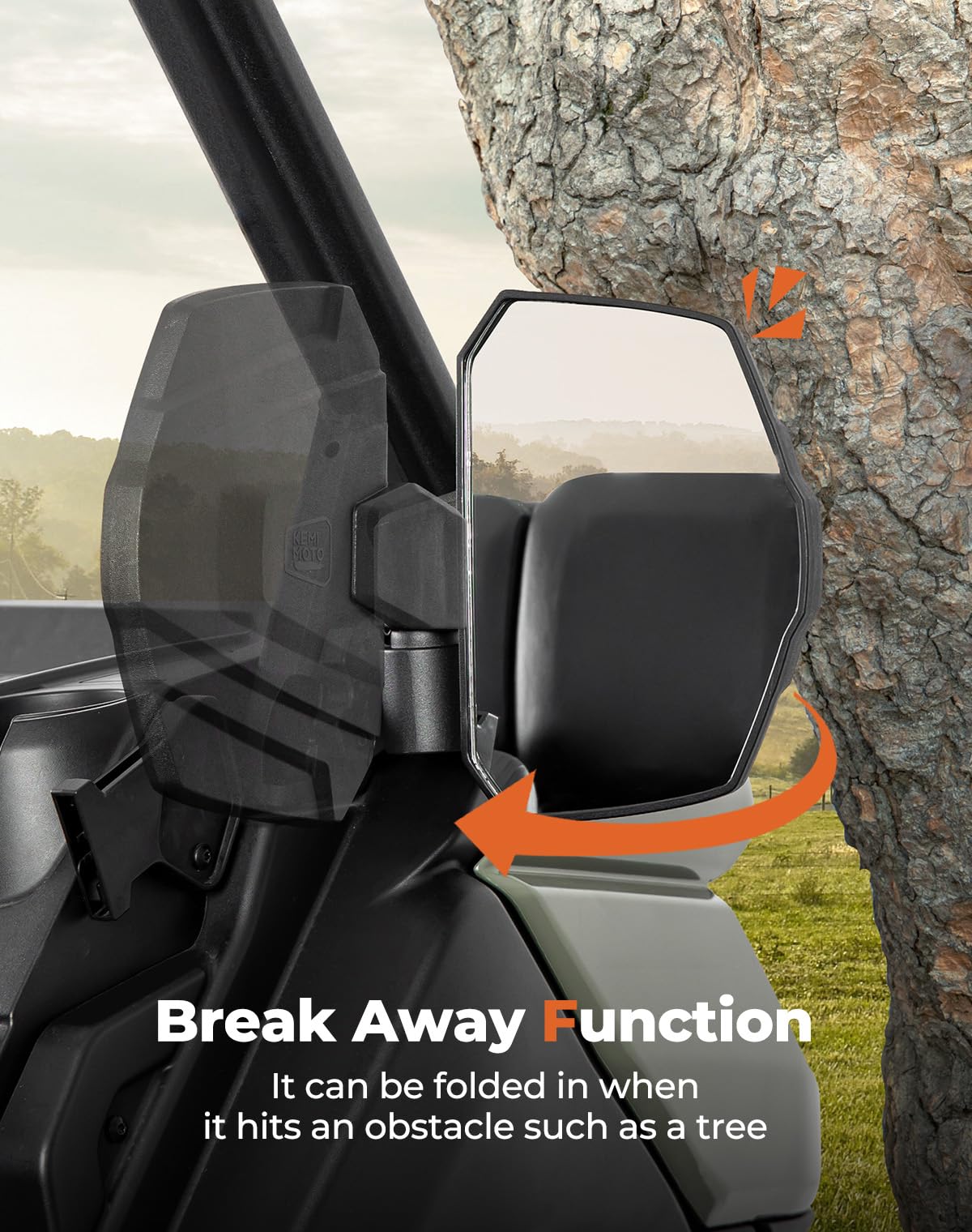 KEMIMOTO side-profile mirror reflecting road for safer reversing