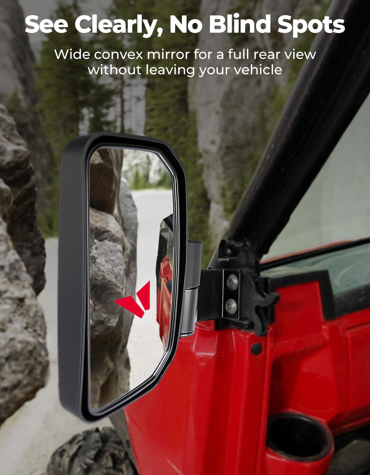 KEMIMOTO side view mounted in lifestyle ride for safer trail driving