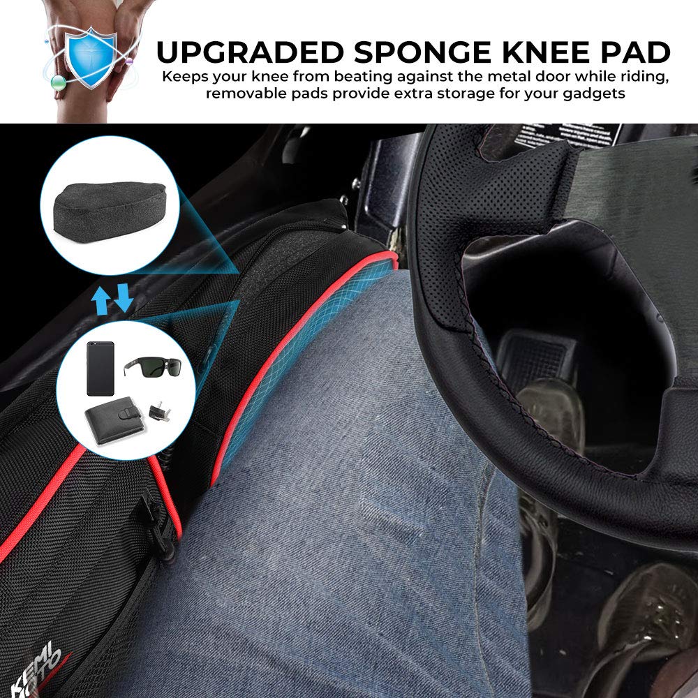 KEMIMOTO side-located zipper detail protecting contents from mud