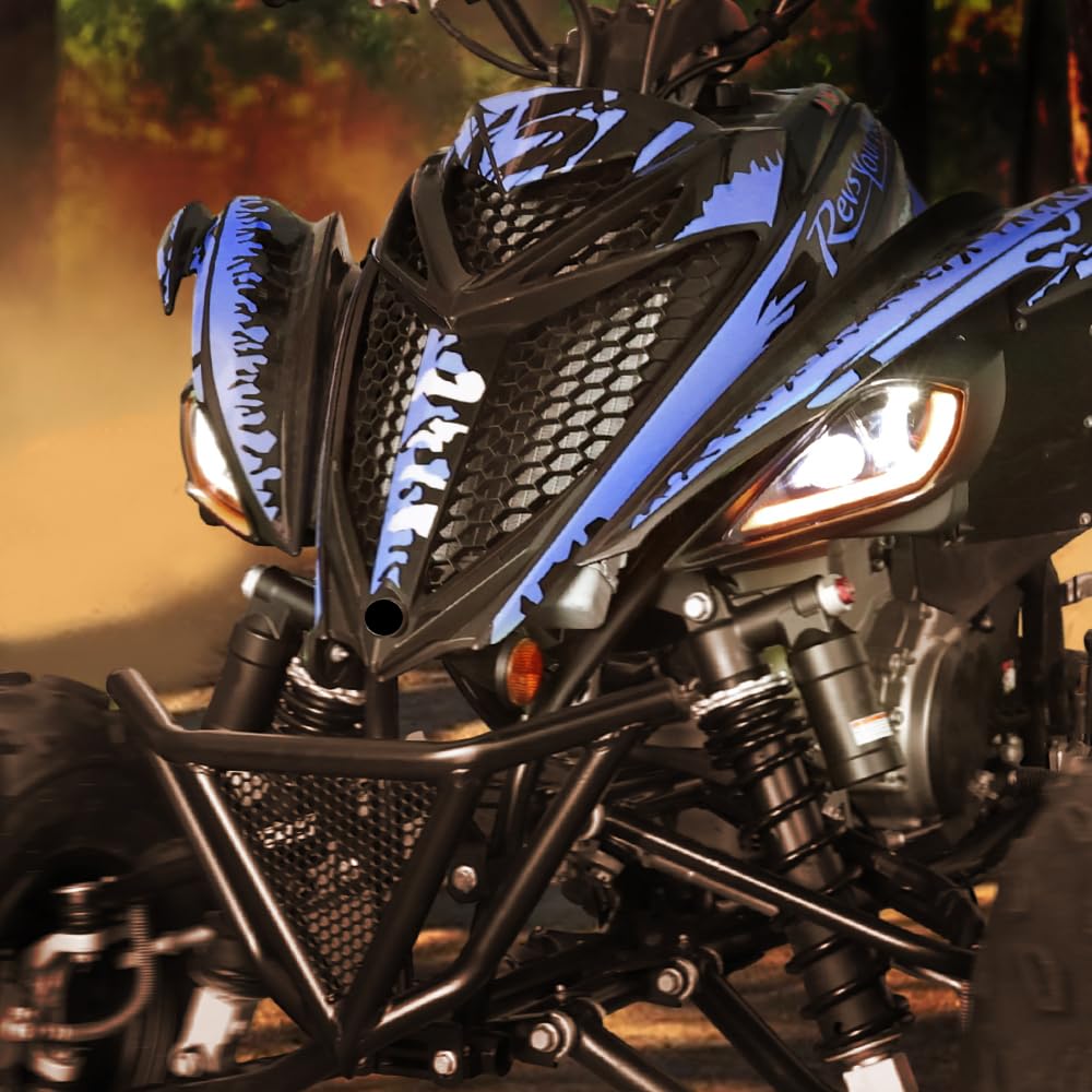 KEMIMOTO headlight held in hand showing size and plug-and-play convenience
