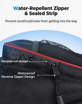 KEMIMOTO bag next to smartphone for clear size comparison and storage capacity