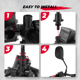 KEMIMOTO mirror beside a wrench showing compact size and scale benefit