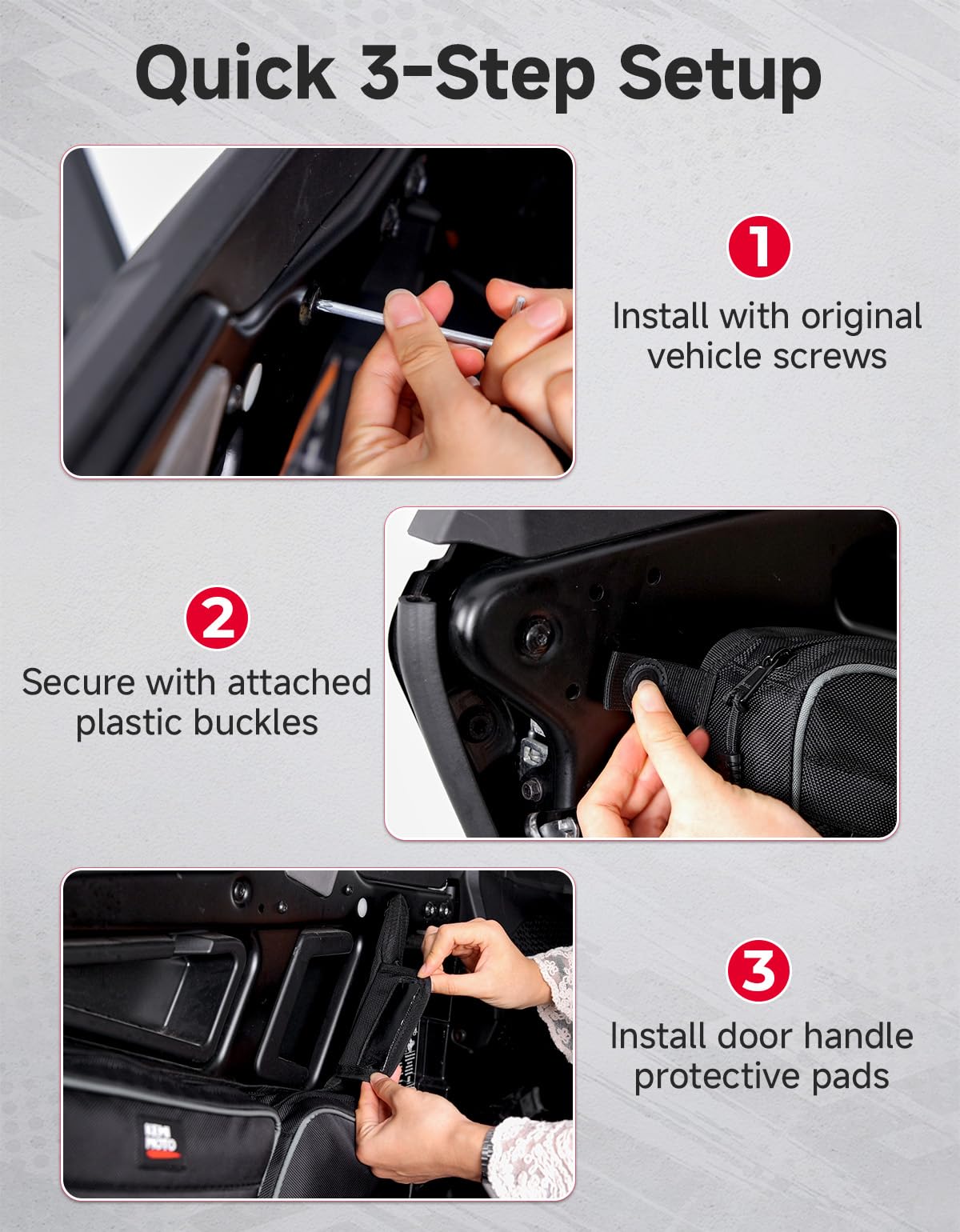 KEMIMOTO scale image showing pockets and capacity benefits for gear organization