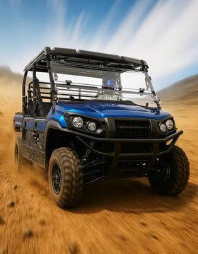 KEMIMOTO windshield size comparison with person showing true-to-scale fit benefit