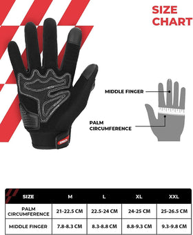 KEMIMOTO gloves beside ruler showing size and proper fit for comfort