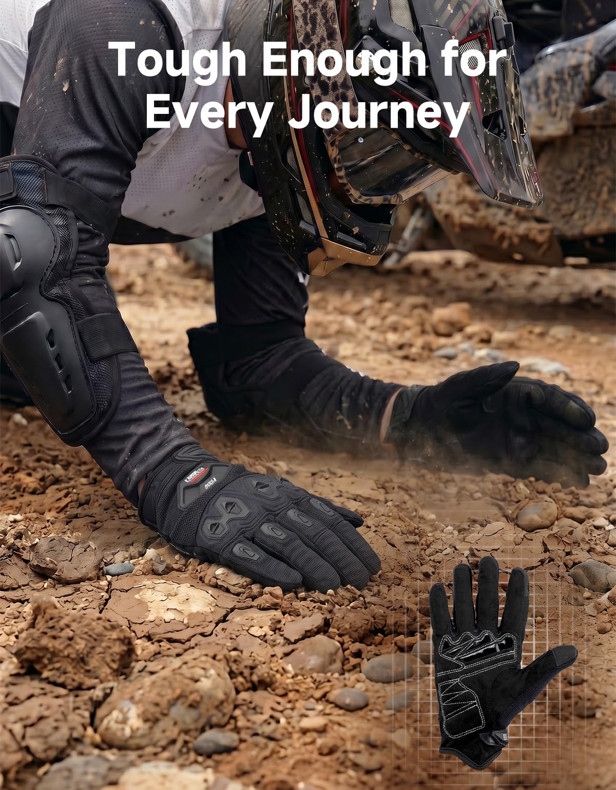 KEMIMOTO gloves next to ruler showing size and fit reference