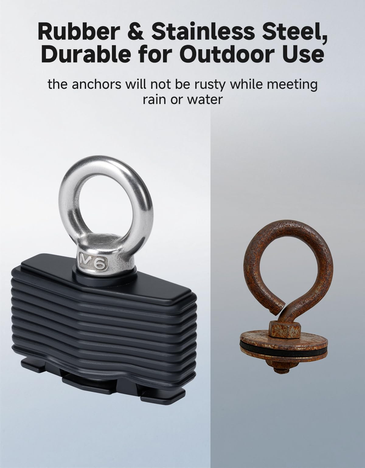 KEMIMOTO anchor next to ruler showing M8 compatibility and size clarity