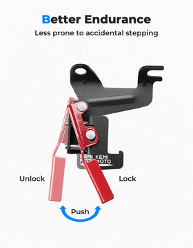 KEMIMOTO spring guard detail preventing debris intrusion and accidental release