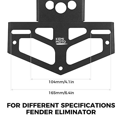 KEMIMOTO stainless mounting plate detail for reinforced license support