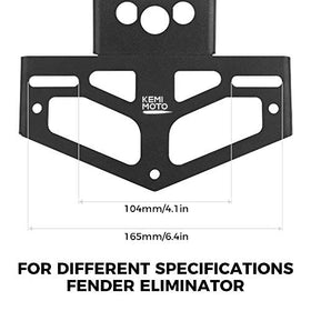 KEMIMOTO stainless mounting plate detail for reinforced license support