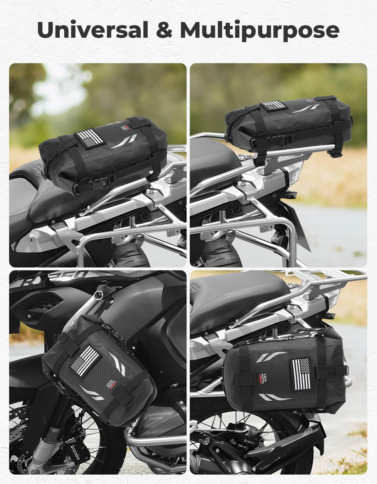 KEMIMOTO strap and buckle detail ensures stable attachment
