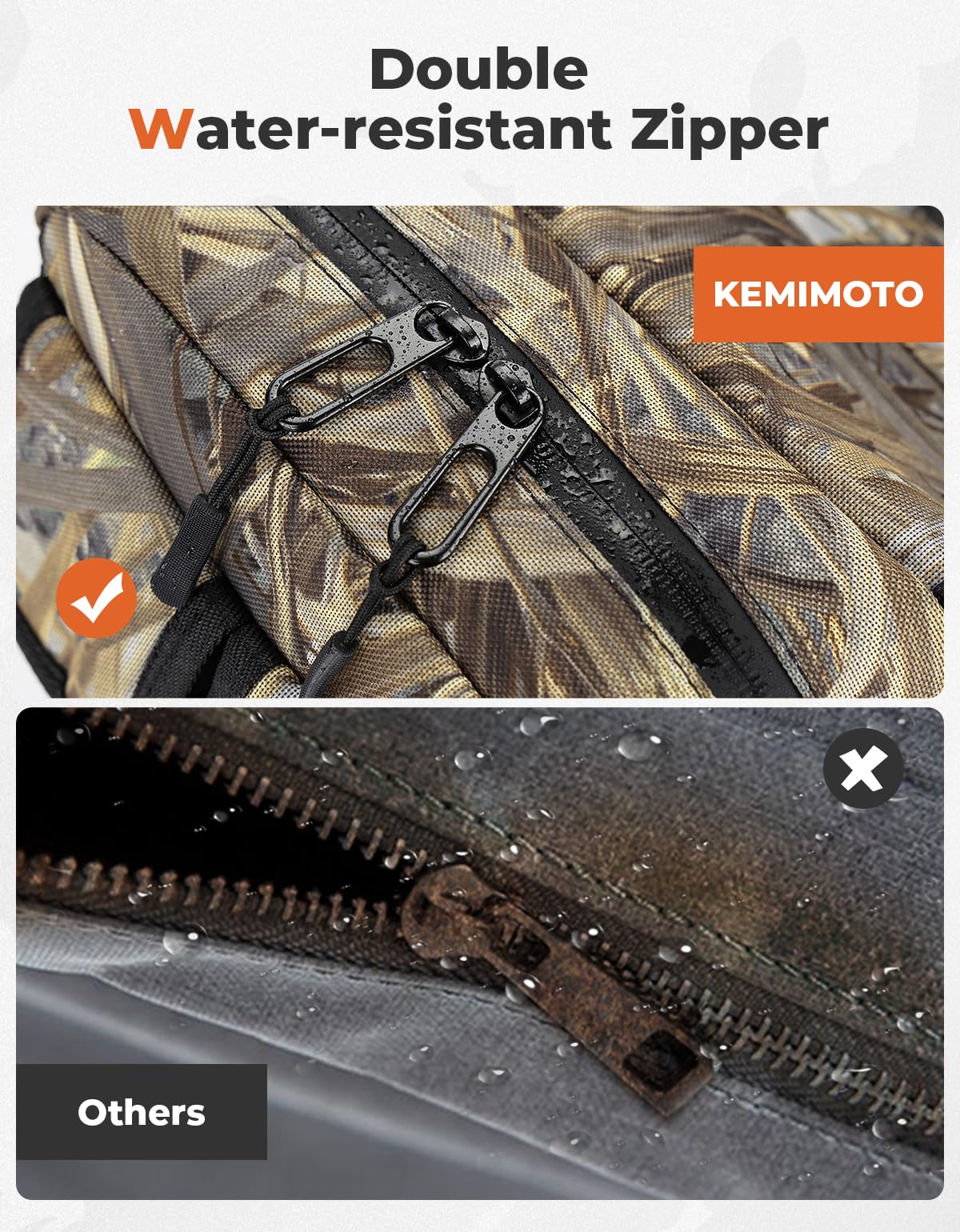 KEMIMOTO straps and anchors fastening bag securely to the fuel tank