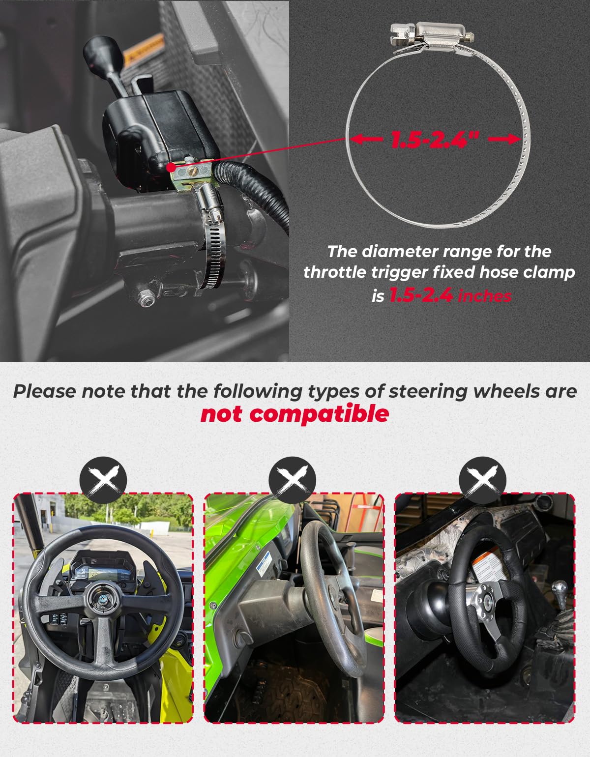 KEMIMOTO switch clamp and rubber pad highlighting secure, vibration-resistant fit