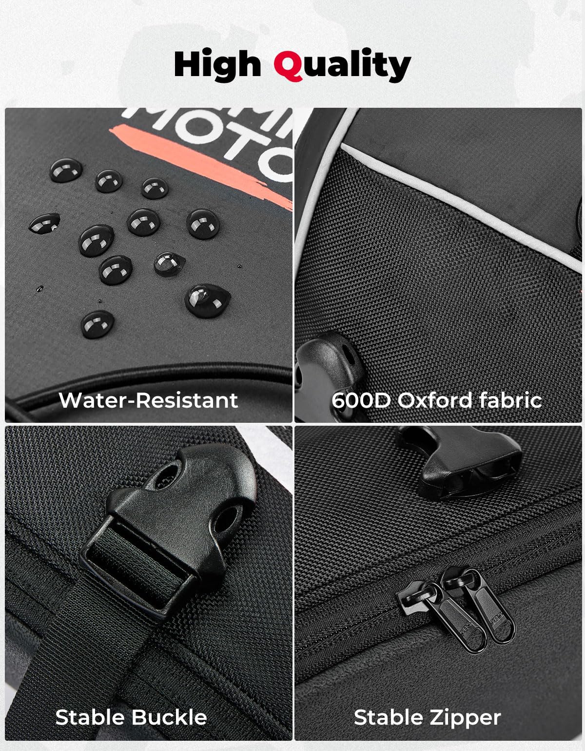 KEMIMOTO rain cover deployed over bag for extra weather protection