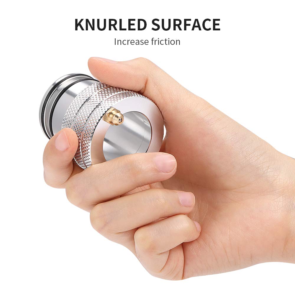 KEMIMOTO detailed view of threads and O‑ring preventing grease leakage and saving lubricant