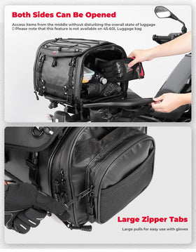 KEMIMOTO top open expanded interior with divider for organized packing