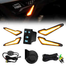 KEMIMOTO front triangle light showing bright DRL for improved daytime visibility