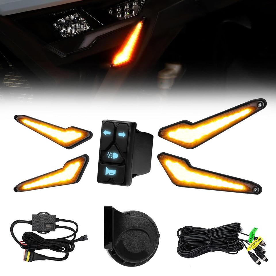 KEMIMOTO front triangle light showing bright DRL for improved daytime visibility
