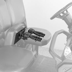 KEMIMOTO front view of under-seat rack showing compact profile and space-saving benefit