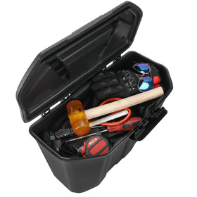 KEMIMOTO front view of underseat bin showing fit and profile for easy organization