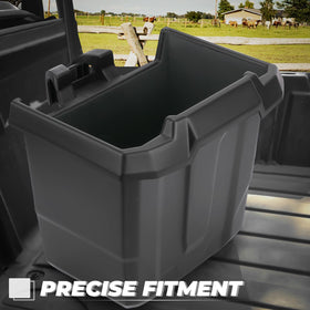 KEMIMOTO bin next to a ruler for size comparison and capacity clarity