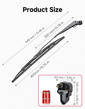 KEMIMOTO 1.5L washer reservoir and 12V pump image showing convenient fluid delivery
