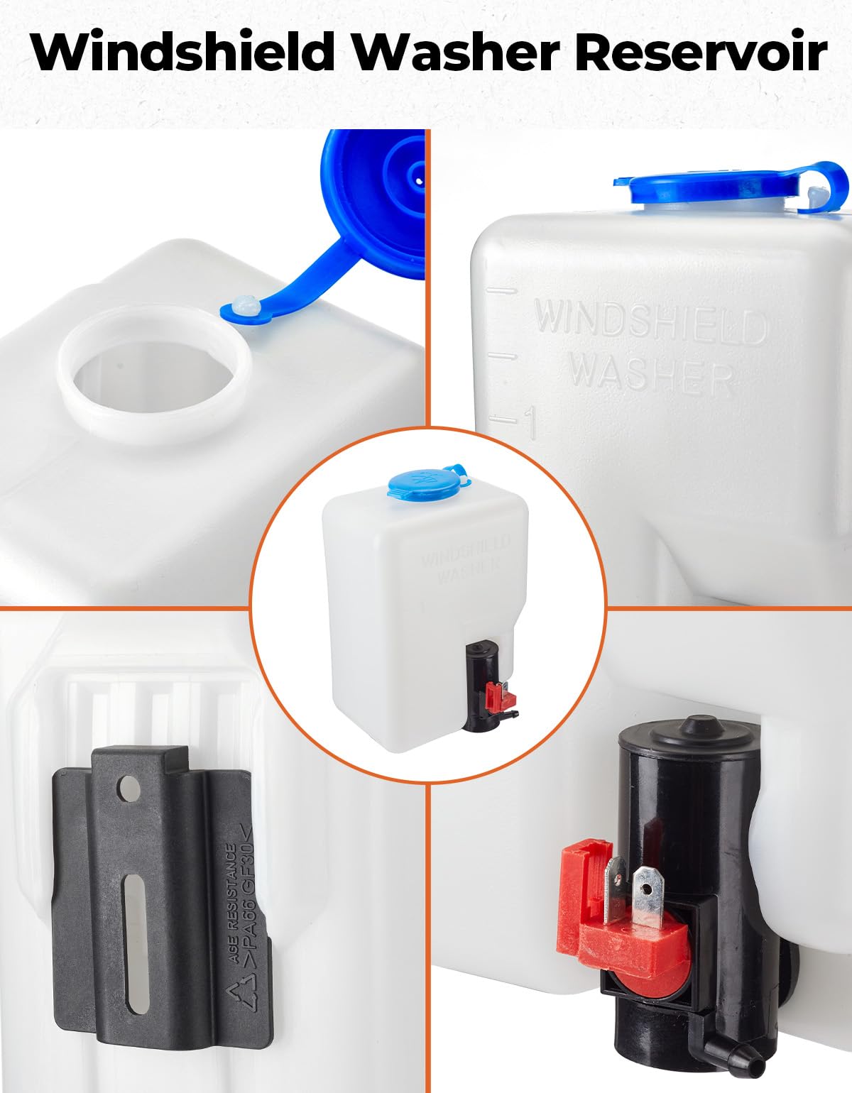 KEMIMOTO water pump with tubing showing reliable spray routing and easy plumbing