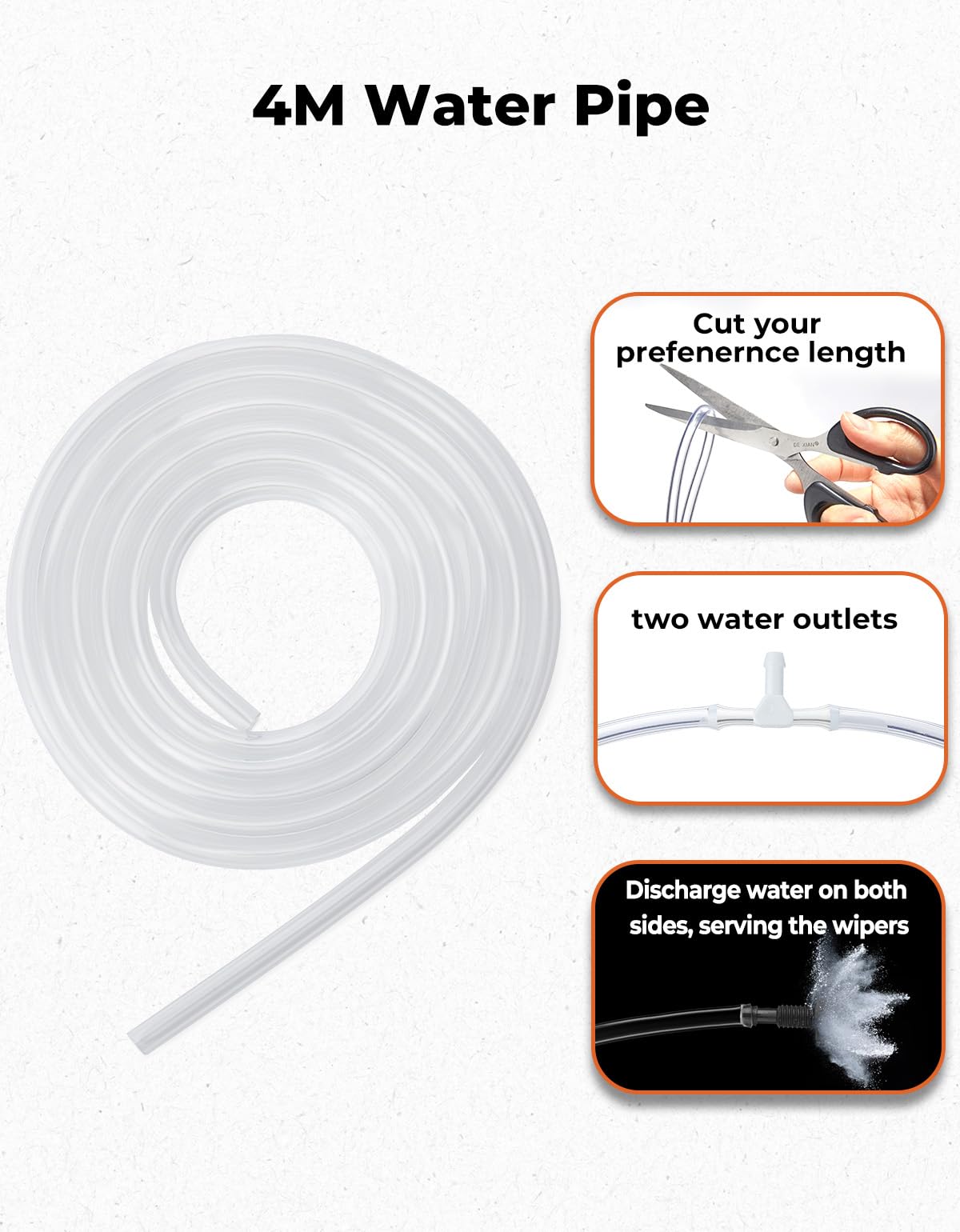 KEMIMOTO wiper arm and 16-inch blade close-up for clear streak-free wiping