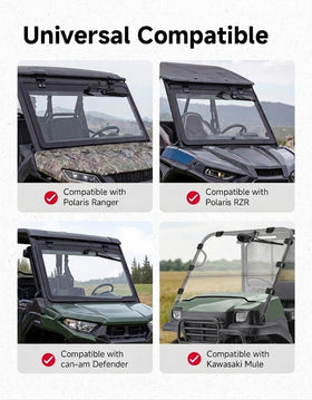 KEMIMOTO wiper clearing muddy windshield in trail conditions showing enhanced sightlines