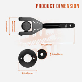 KEMIMOTO side profile with plastic cap protecting backing plate and parts