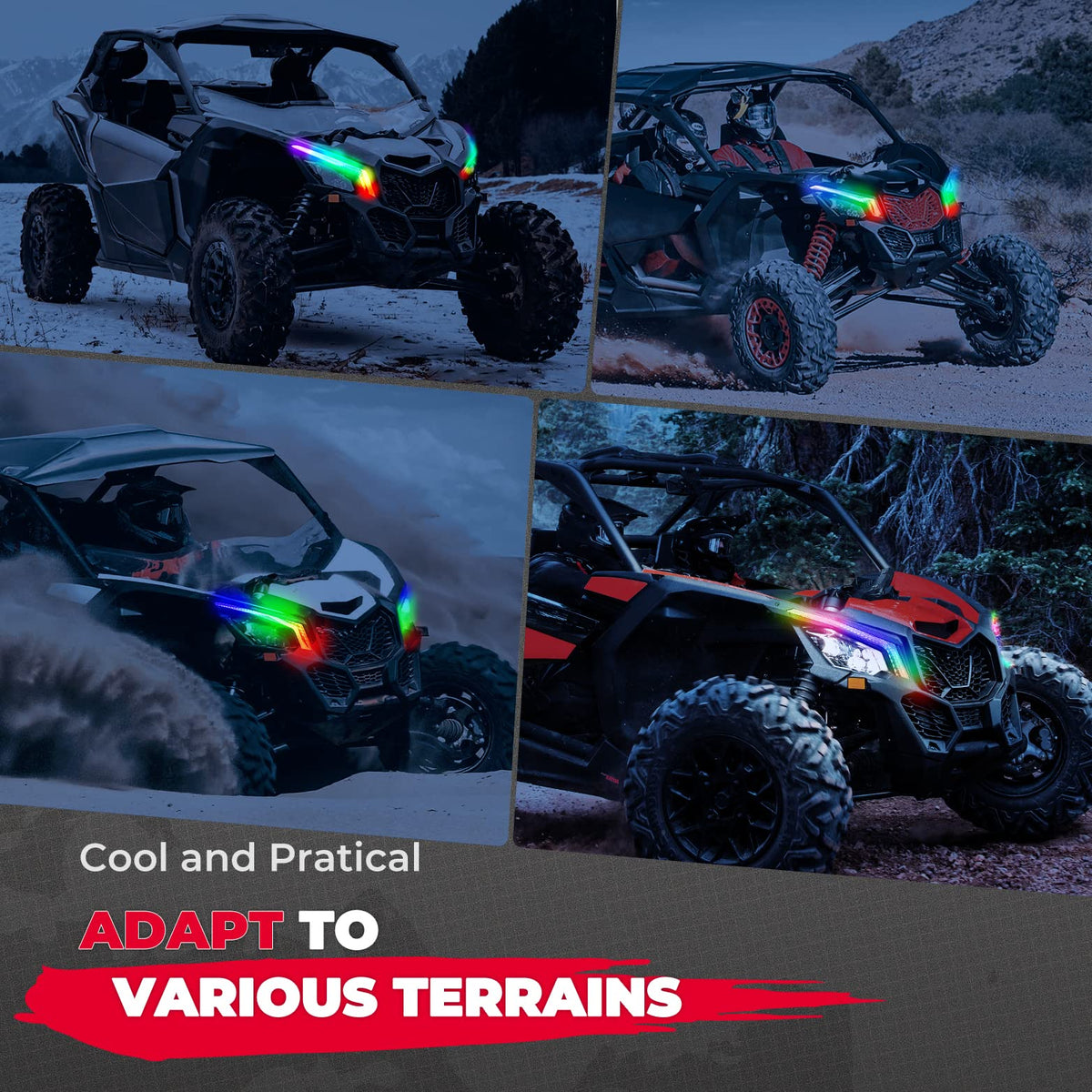 KEMIMOTO waterproof seal detail protecting LEDs for off-road reliability