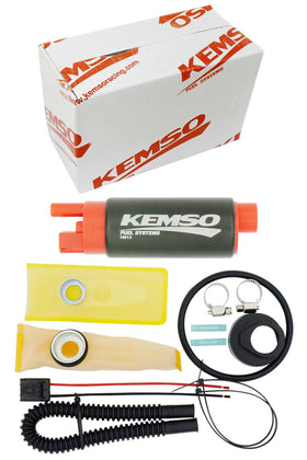 KEMSO 340LPH next to ruler for scale to confirm in-tank clearance and fit