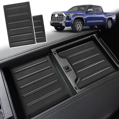 KENTUTO front view of center console tray liner showing neat organization