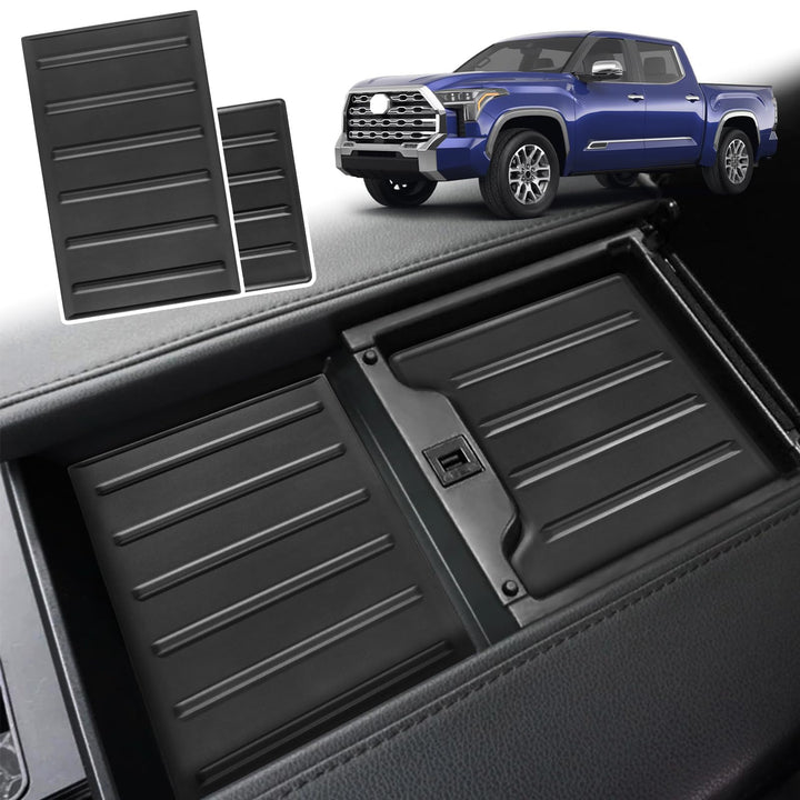 KENTUTO front view of center console tray liner showing neat organization