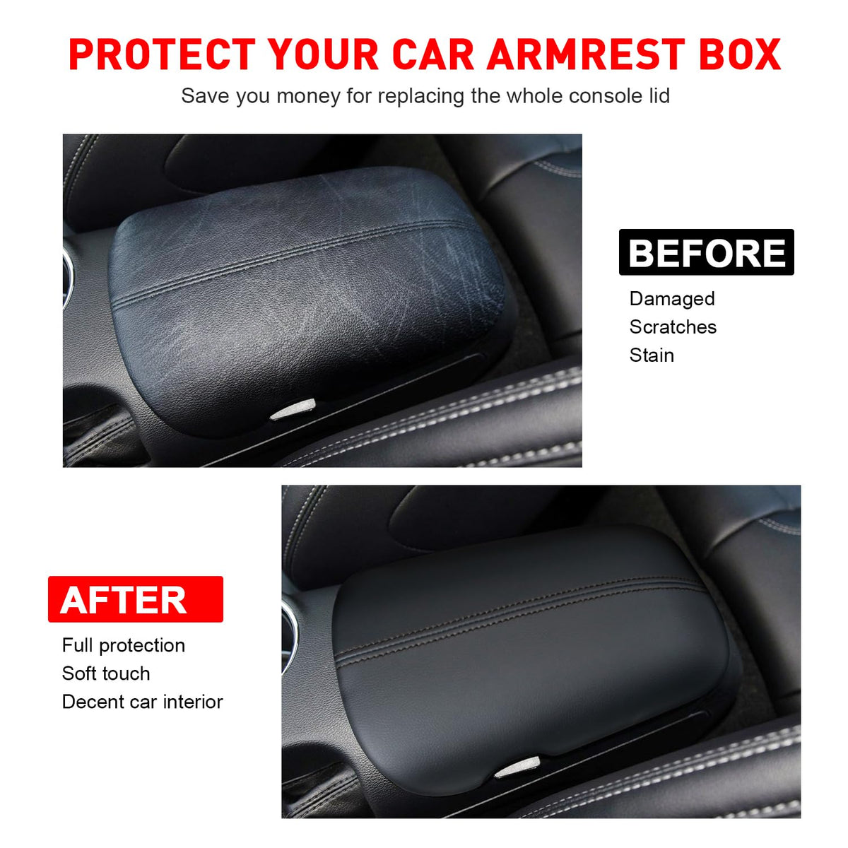 KENTUTO console cover installed in Mustang showing tidy integration and comfort