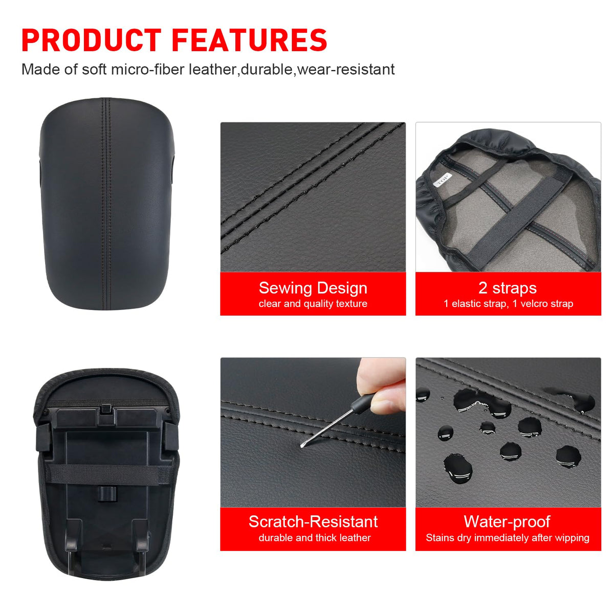 KENTUTO demo of console lid opening with cover in place showing unobstructed use
