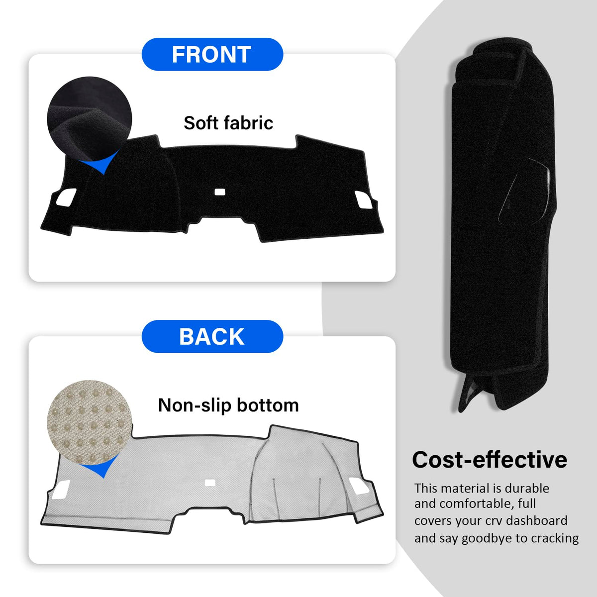 KENTUTO backside silicone dots for secure nonslip grip and stable placement