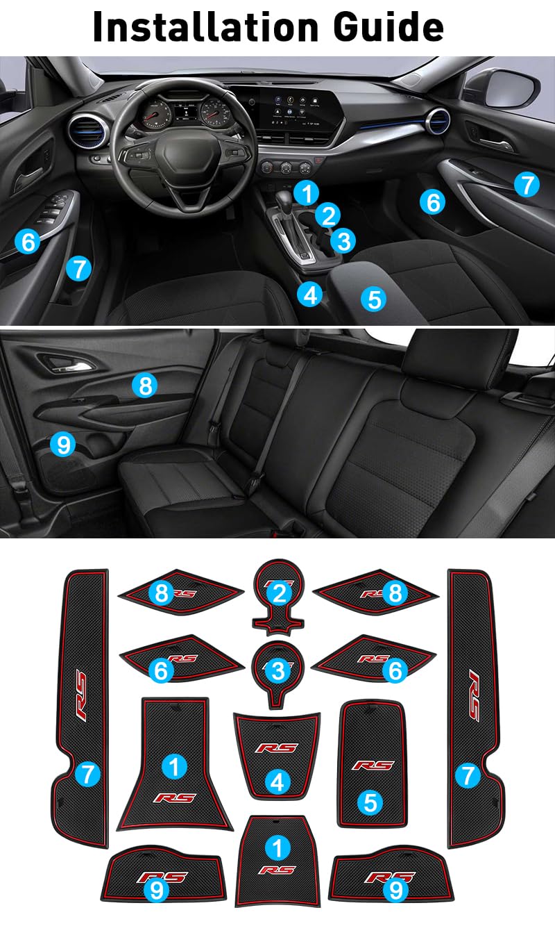 KENTUTO liners installed in Chevy Trax cup holder, keeps items secure while driving