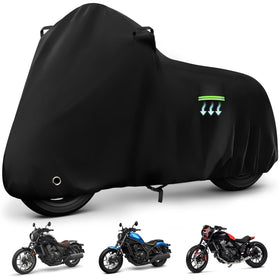 KERANTY front profile on bike showing full coverage and weather protection