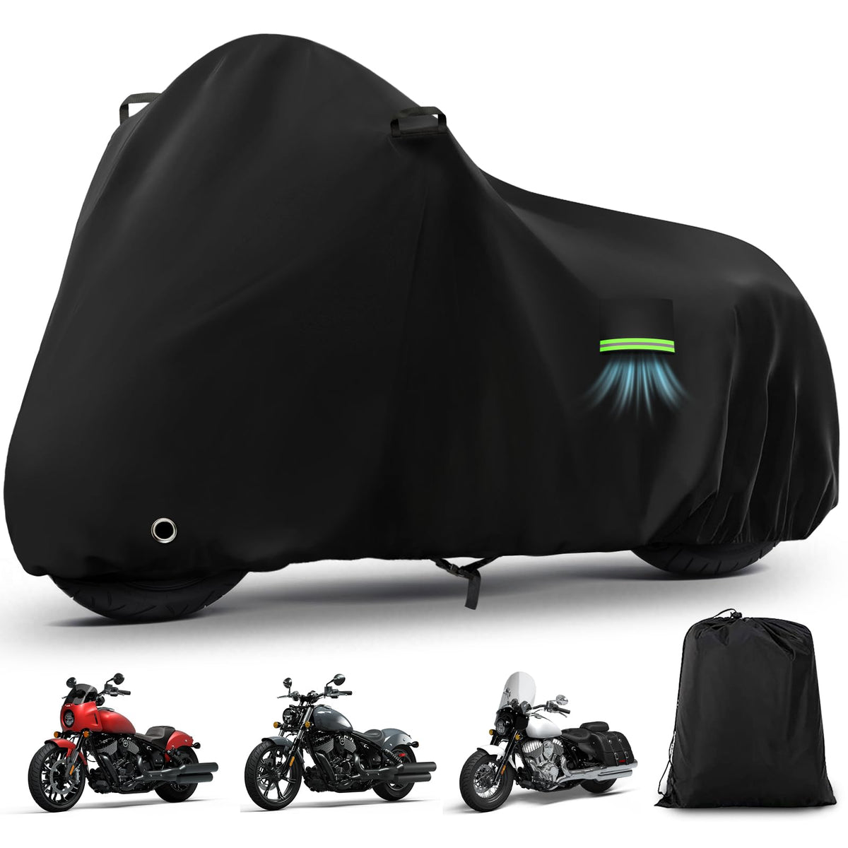 KERANTY front view on Yamaha showing full coverage and weather protection
