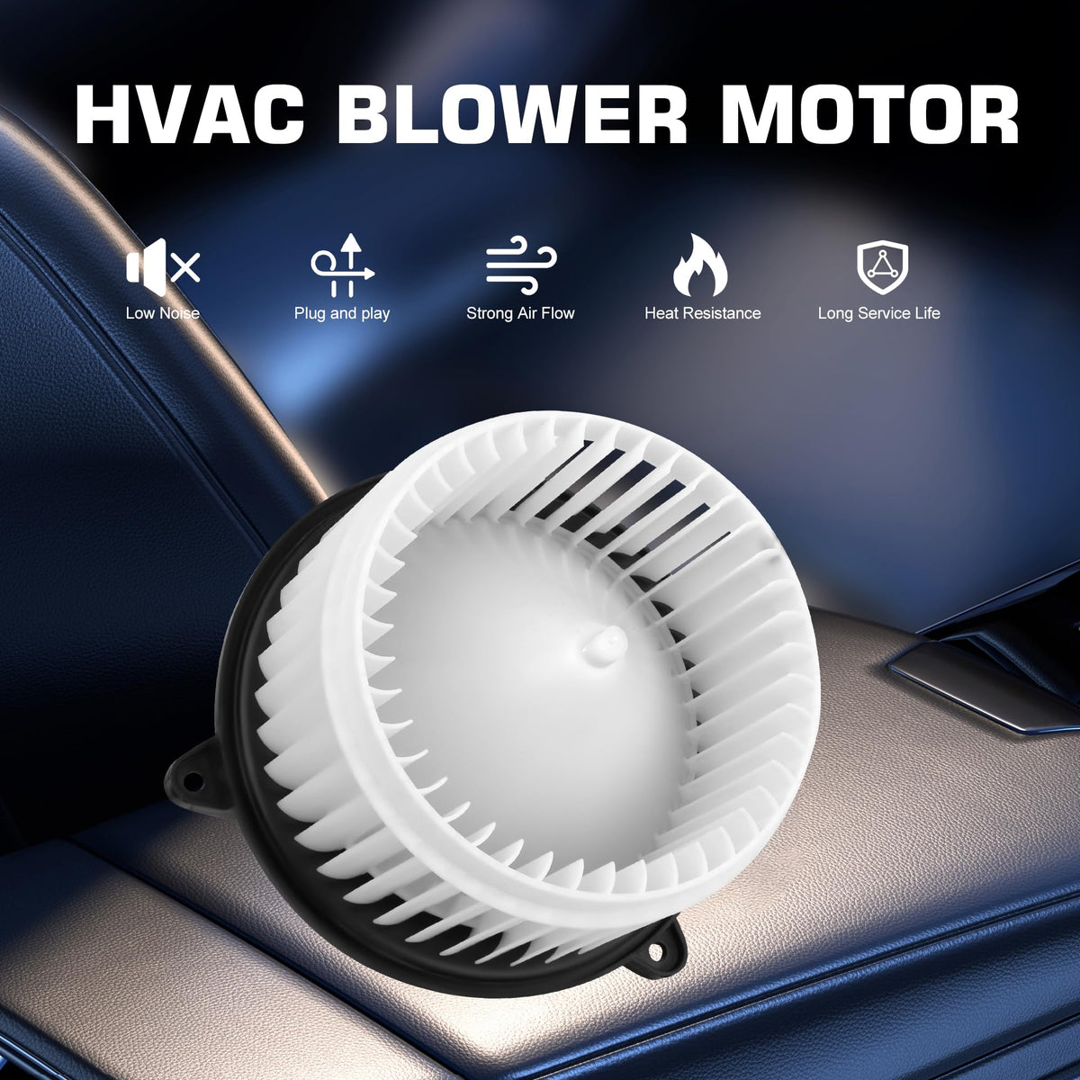 KERBIY blower motor installed under dash demonstrating restored HVAC performance