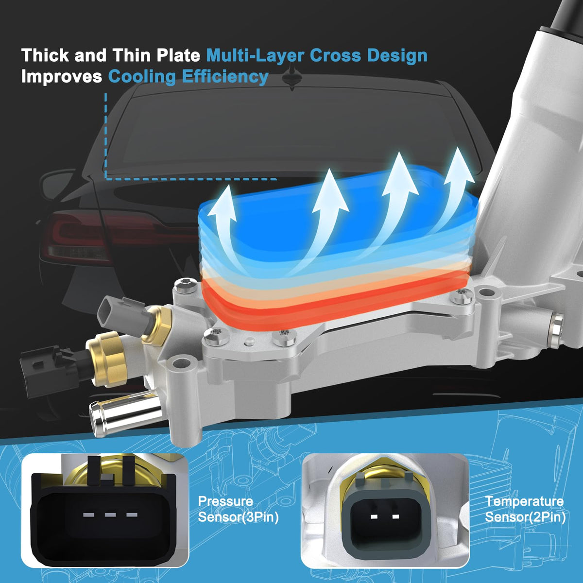 keriolee cooler core plate detail showing multi-layer design for better cooling