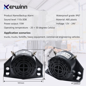 kerwinn mounted on truck rear demonstrating audible warning for safety